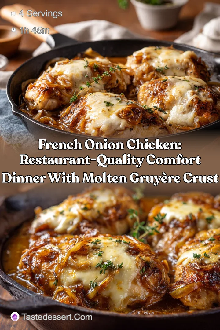 French Onion Chicken: Restaurant-Quality Comfort Dinner with Molten Gruy&egrave;re Crust