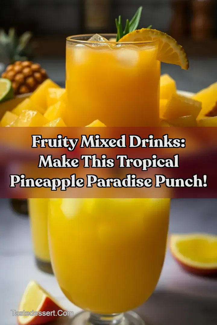 Fruity Mixed Drinks: Make this Tropical Pineapple Paradise Punch!
