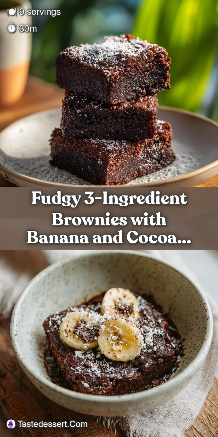 Close-up of a rich, moist banana brownie showing its dense texture and slightly caramelized edges, ready to eat.