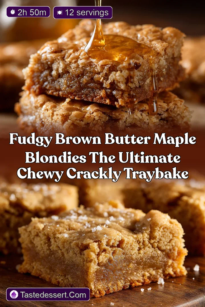 Fudgy Brown Butter Maple Blondies The Ultimate Chewy Crackly Traybake