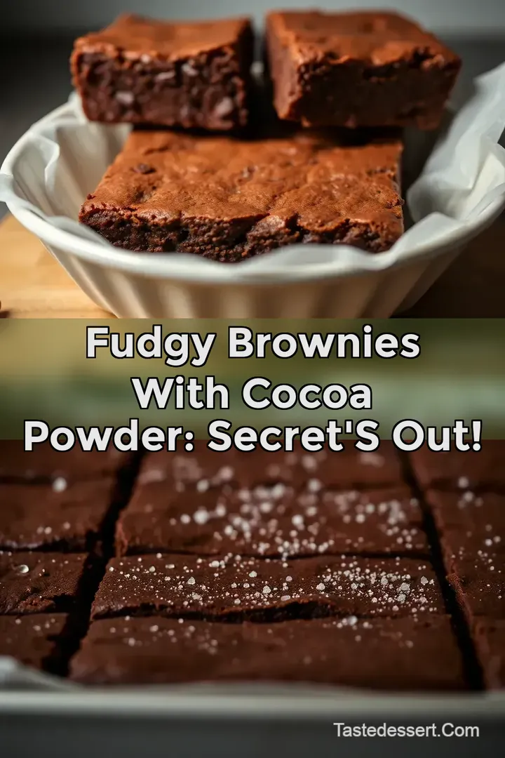 Fudgy Brownies With Cocoa Powder: Secret s Out!