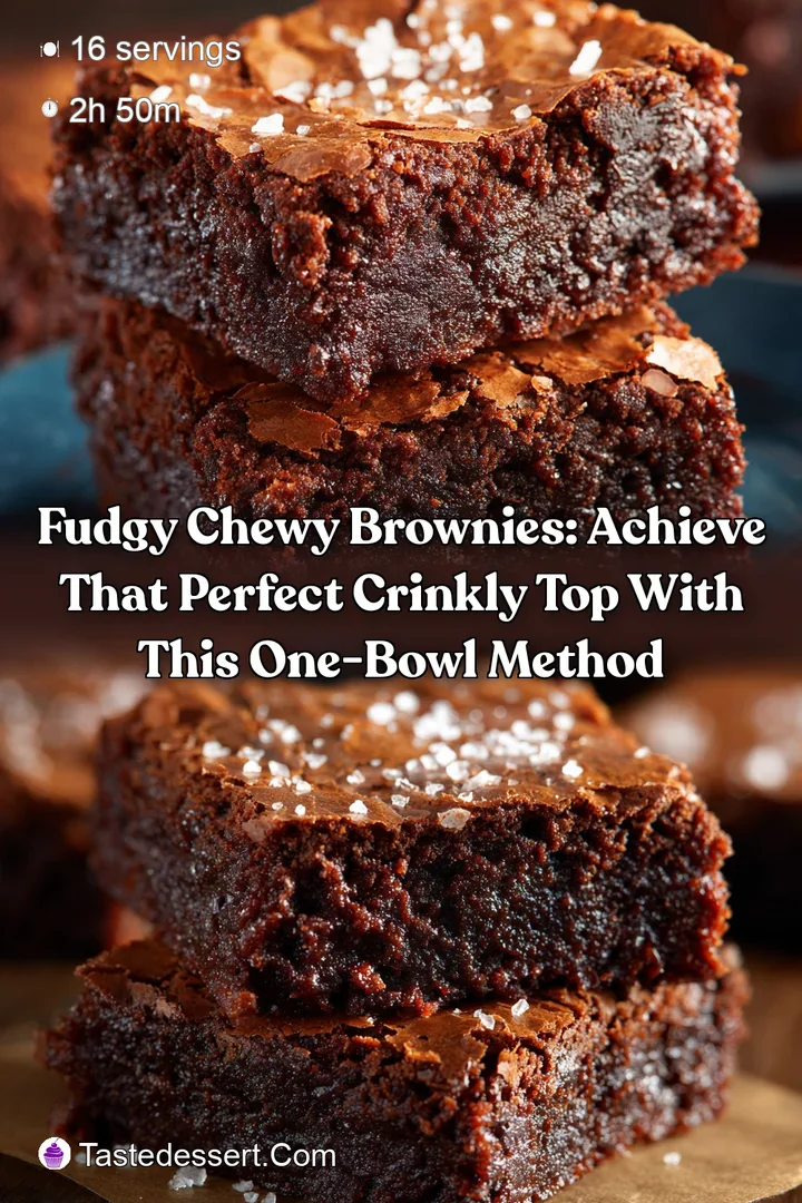 Fudgy Chewy Brownies: Achieve That Perfect Crinkly Top with This One-Bowl Method