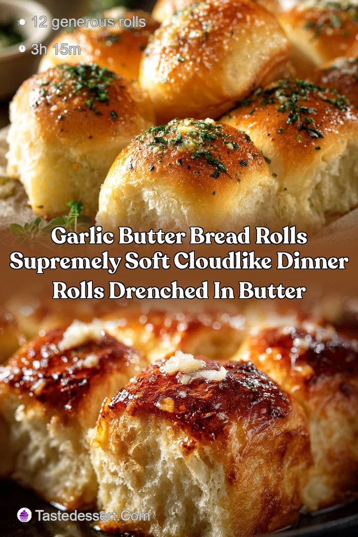 Garlic Butter Bread Rolls Supremely Soft CloudLike Dinner Rolls Drenched in Butter