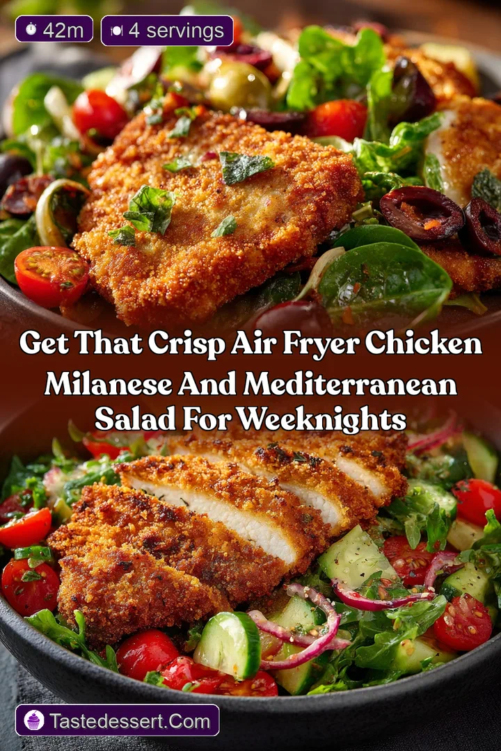 Get That Crisp Air Fryer Chicken Milanese and Mediterranean Salad for Weeknights