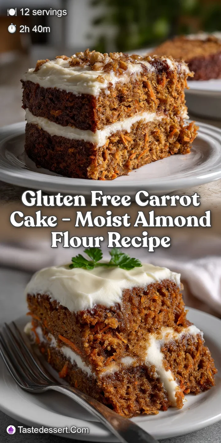Gluten Free Carrot Cake - Moist Almond Flour Recipe