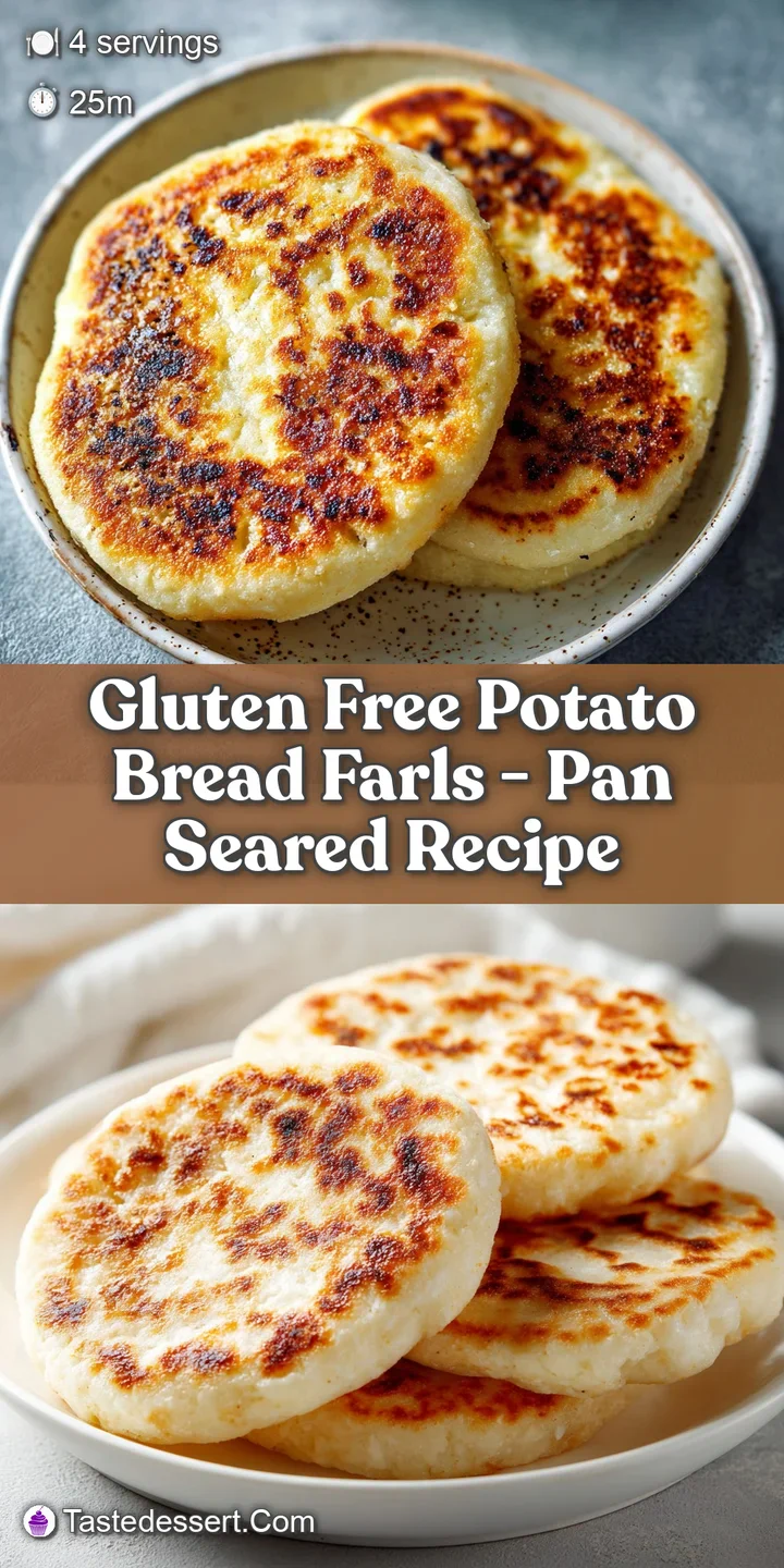 Close-up of a potato farl's textured surface, showcasing its golden crust and soft, porous inside. A comforting, rustic ap...