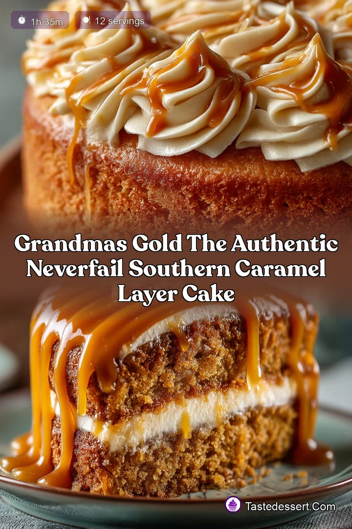Grandmas Gold The Authentic NeverFail Southern Caramel Layer Cake