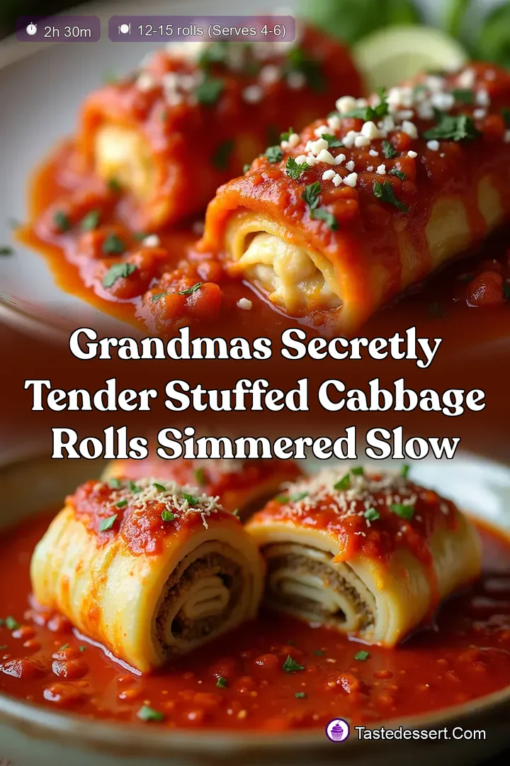 Grandmas Secretly Tender Stuffed Cabbage Rolls Simmered Slow