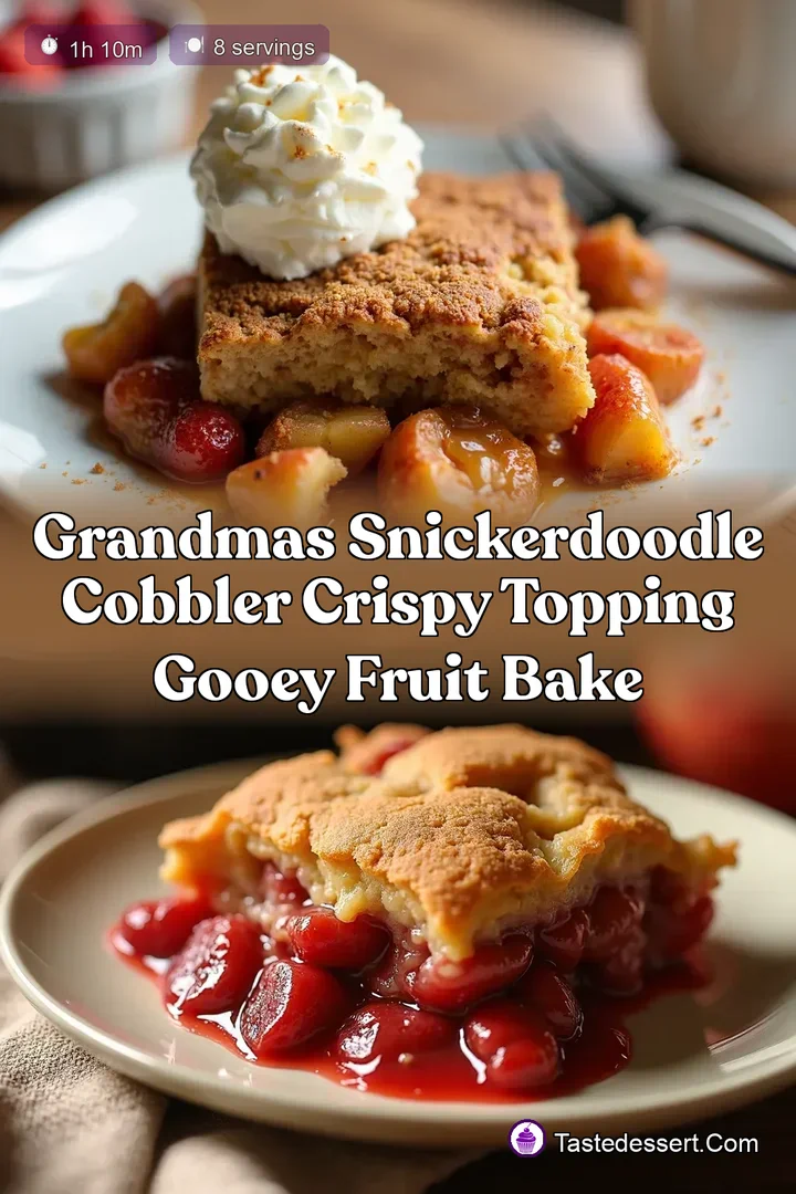 Grandmas Snickerdoodle Cobbler Crispy Topping Gooey Fruit Bake
