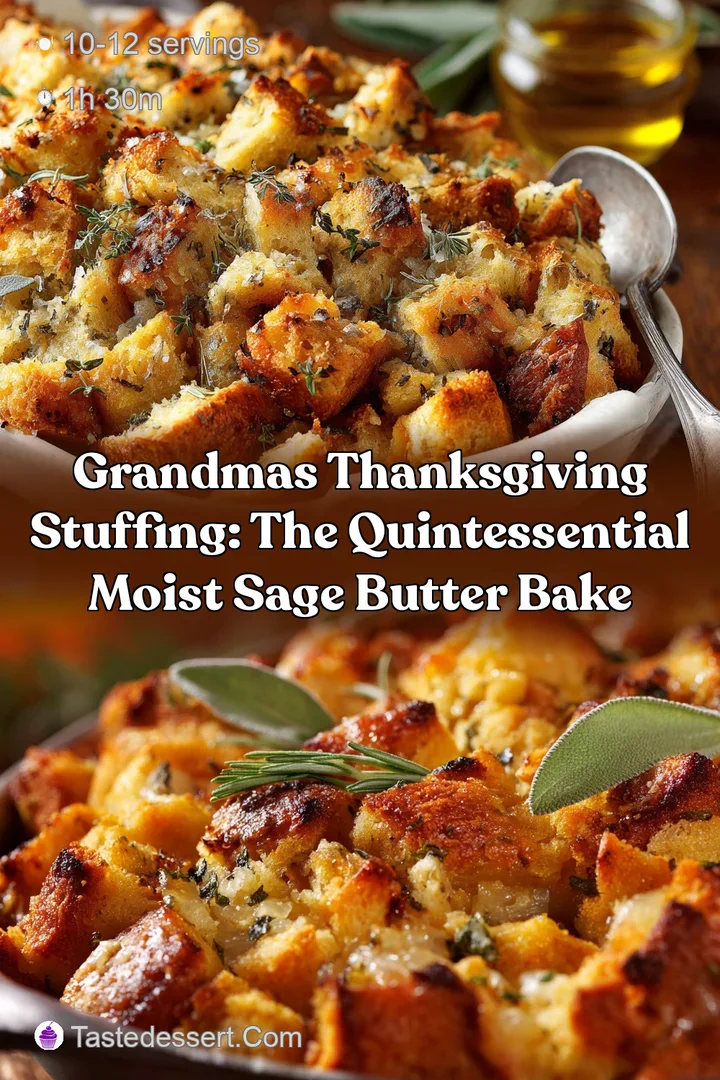 Grandmas Thanksgiving Stuffing: The Quintessential Moist Sage Butter Bake