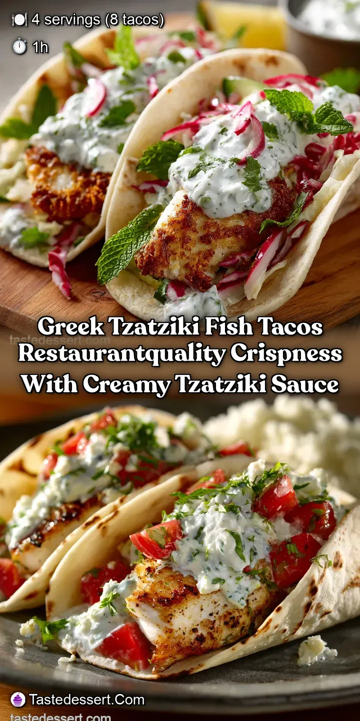 Greek Tzatziki Fish Tacos RestaurantQuality Crispness with Creamy Tzatziki Sauce