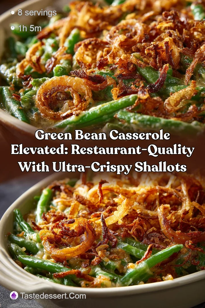 Green Bean Casserole Elevated: Restaurant-Quality with Ultra-Crispy Shallots