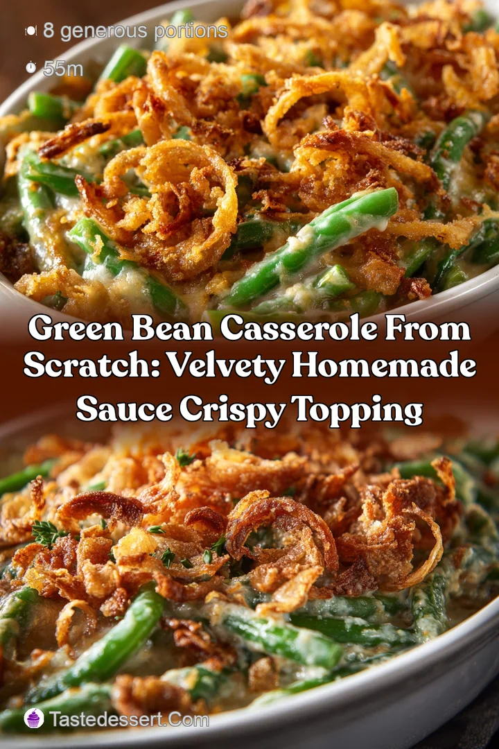 Green Bean Casserole from Scratch: Velvety Homemade Sauce Crispy Topping