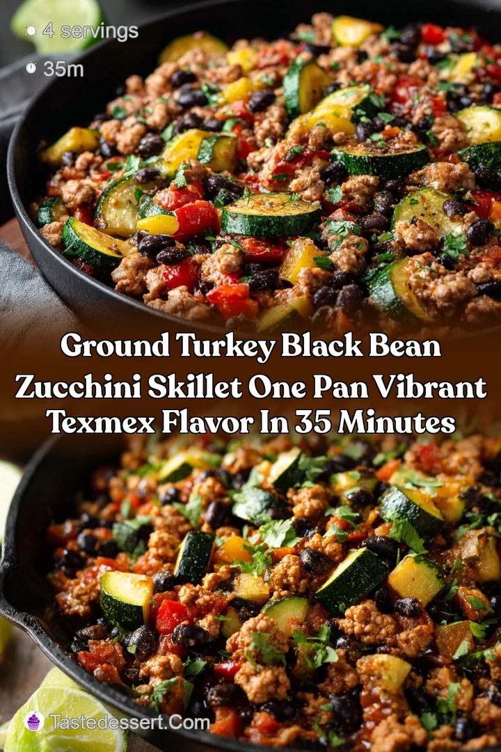 ground turkey black bean zucchini skillet one pan Vibrant TexMex Flavor in 35 Minutes