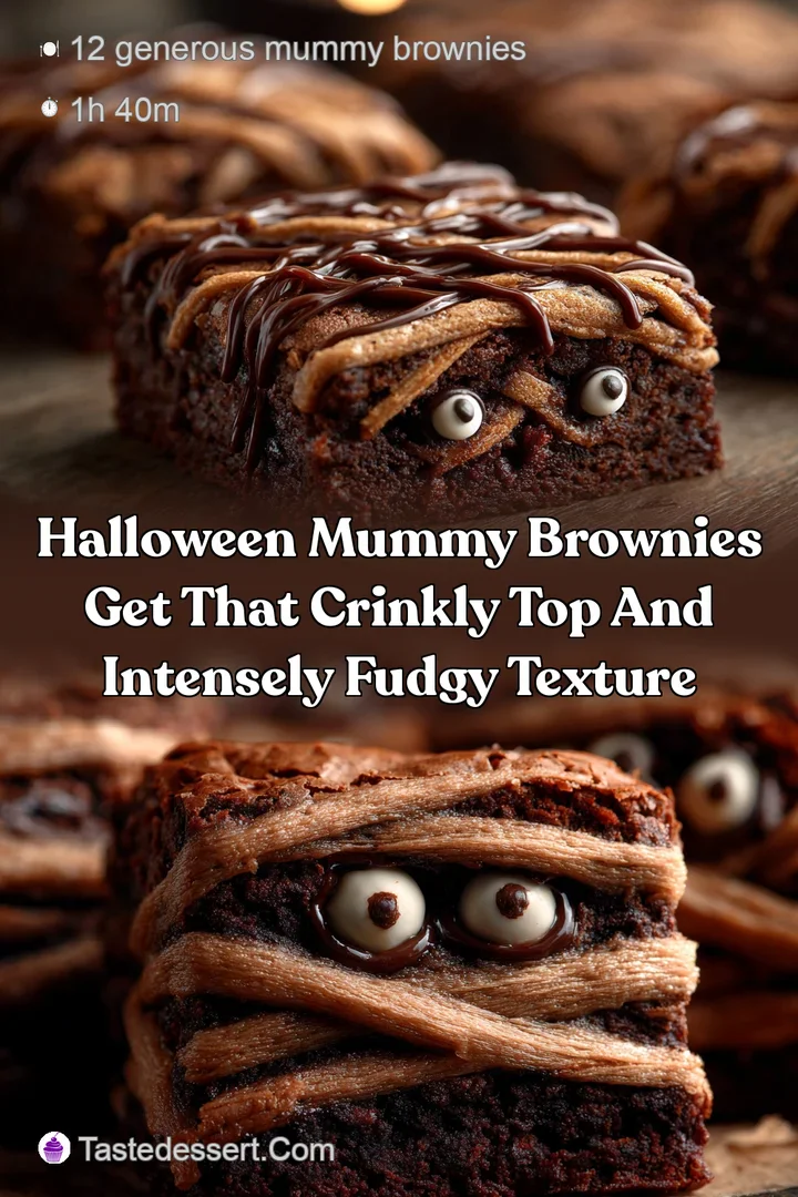 Halloween Mummy Brownies Get That Crinkly Top and Intensely Fudgy Texture