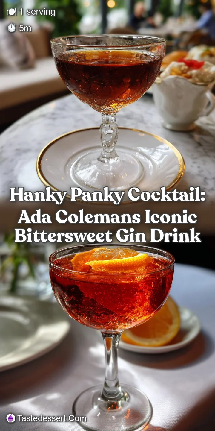 Hanky Panky Cocktail: Ada Colemans Iconic Bittersweet Gin Drink