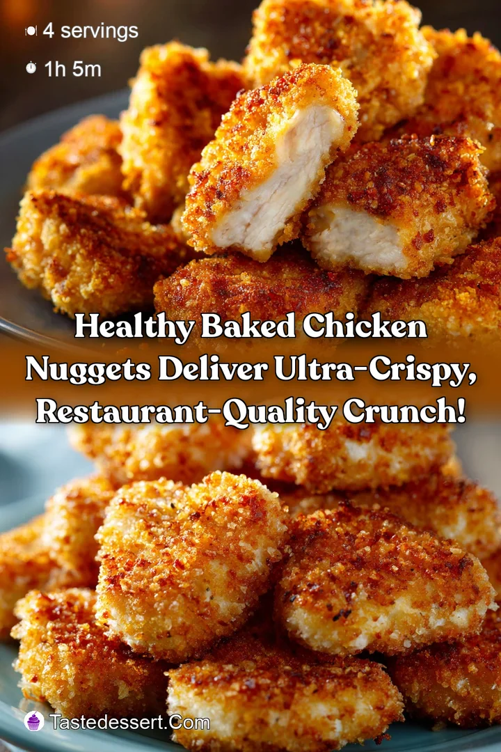 Healthy Baked Chicken Nuggets deliver ultra-crispy restaurant-quality crunch!