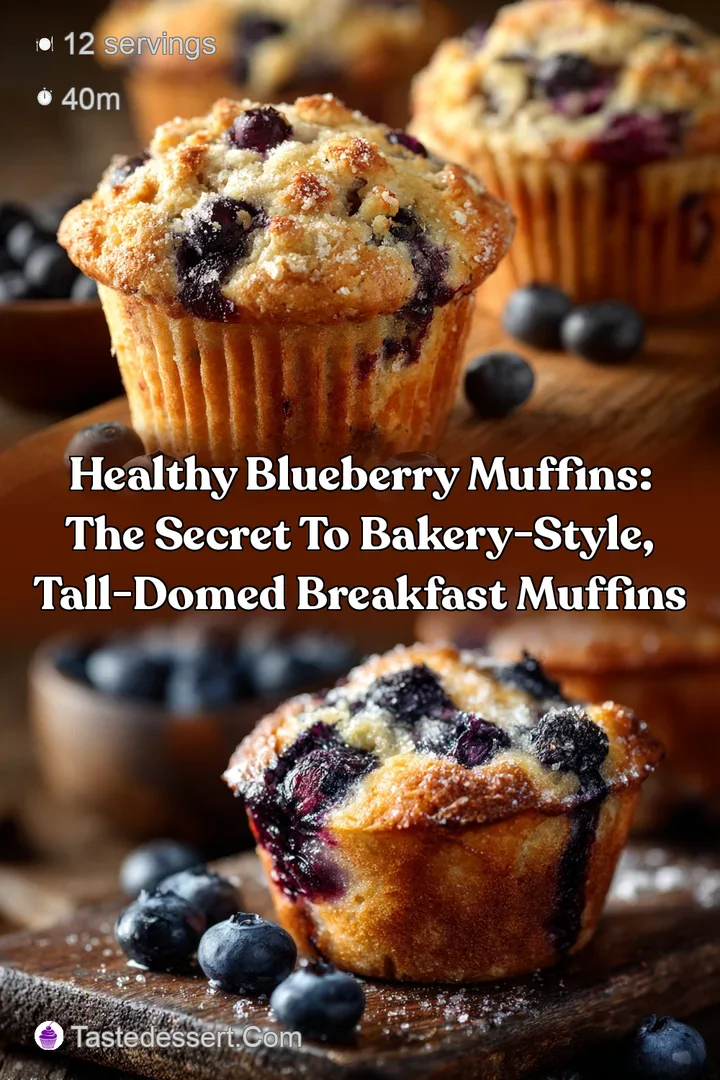 Healthy Blueberry Muffins: The secret to bakery-style tall-domed breakfast muffins