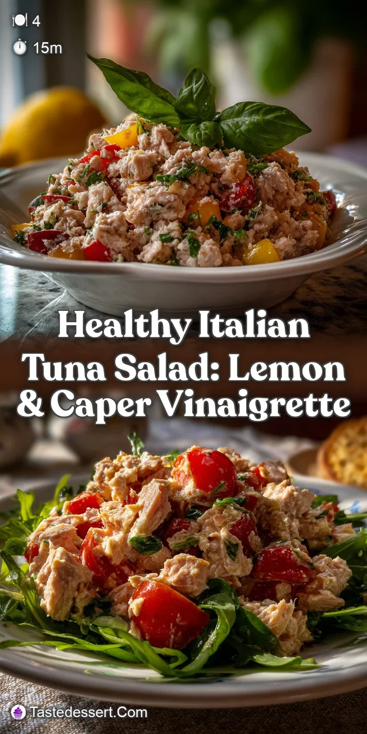Healthy Italian Tuna Salad: Lemon & Caper Vinaigrette