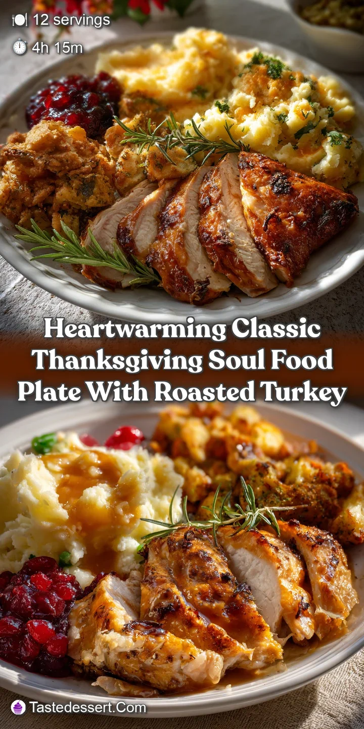 Close-up of tender turkey slices, glistening with gravy. Fluffy mashed potatoes, and vibrant cranberry sauce entice with t...