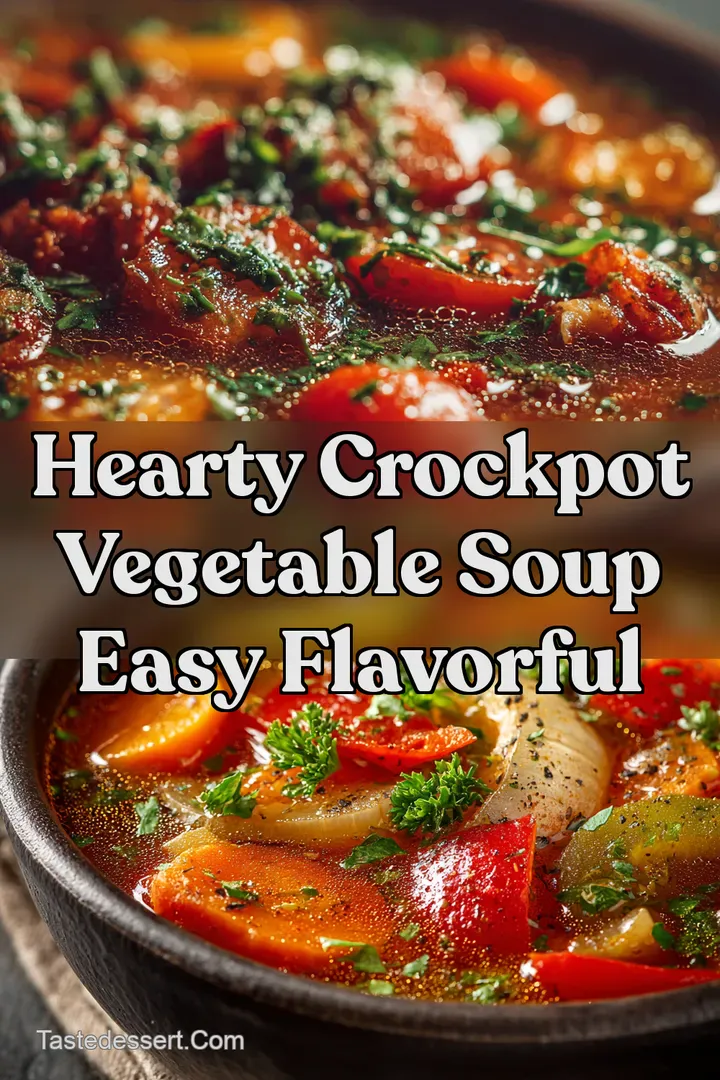 Hearty Crockpot Vegetable Soup Easy Flavorful