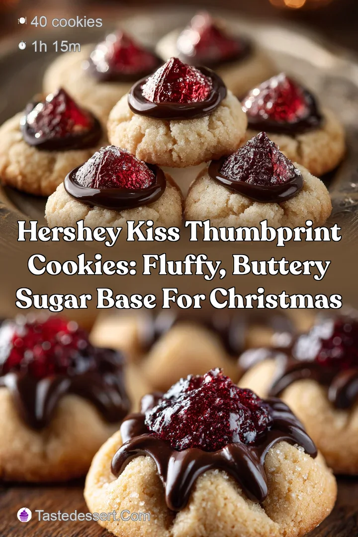 Hershey Kiss Thumbprint Cookies: Fluffy Buttery Sugar Base for Christmas
