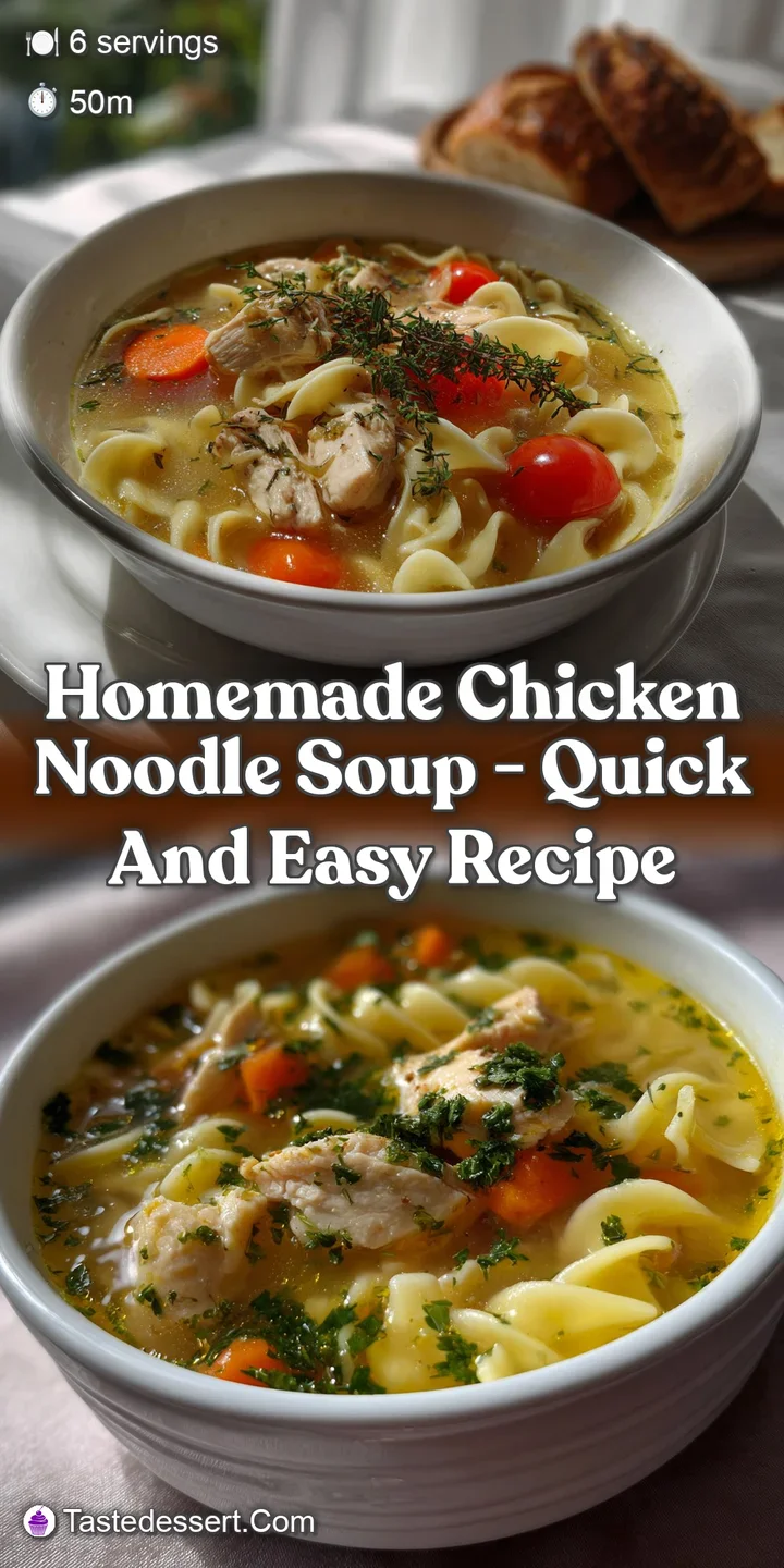 Homemade Chicken Noodle Soup - Quick and Easy Recipe