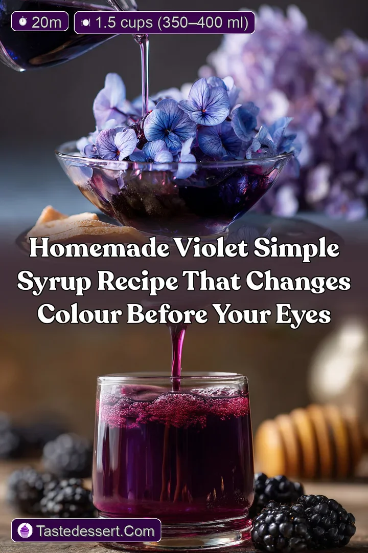Homemade Violet Simple Syrup Recipe That Changes Colour Before Your Eyes
