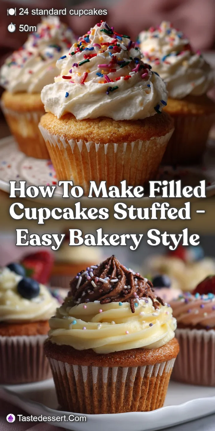 How to Make Filled Cupcakes Stuffed - Easy Bakery Style