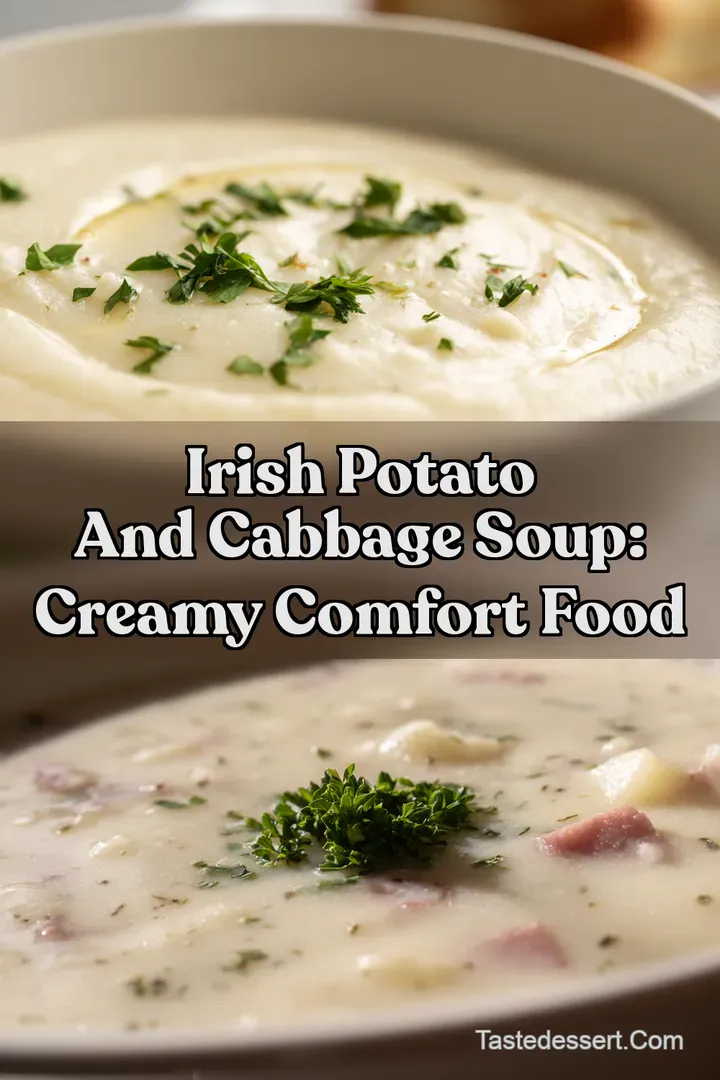 Irish Potato and Cabbage Soup: Creamy Comfort Food : PIN FOR LATER Irish Potato and Cabbage Soup: Creamy Comfort Food