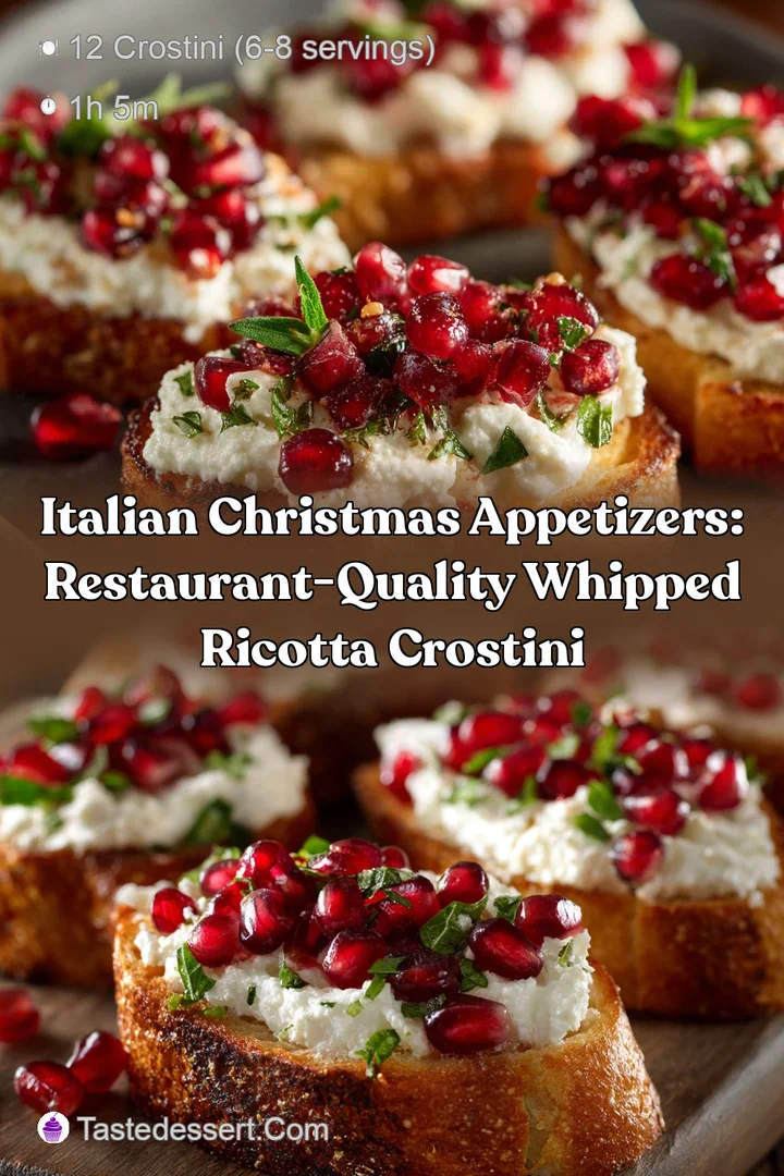 Italian Christmas Appetizers: Restaurant-Quality Whipped Ricotta Crostini