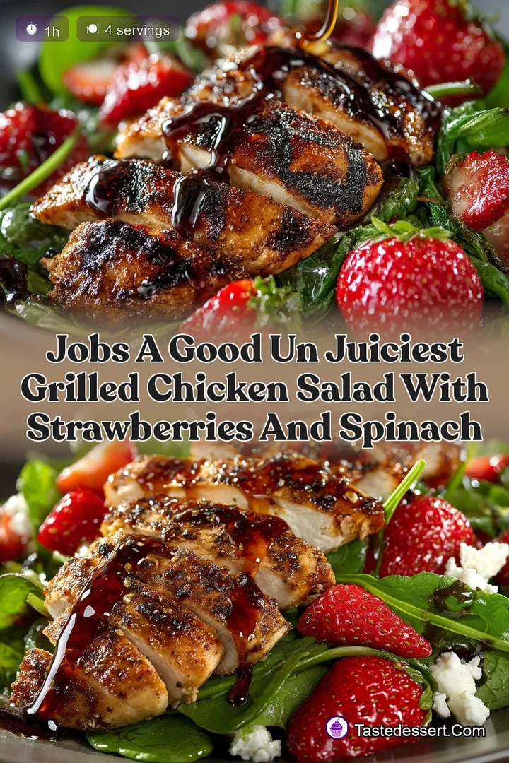 Jobs a Good Un Juiciest Grilled Chicken Salad with Strawberries and Spinach