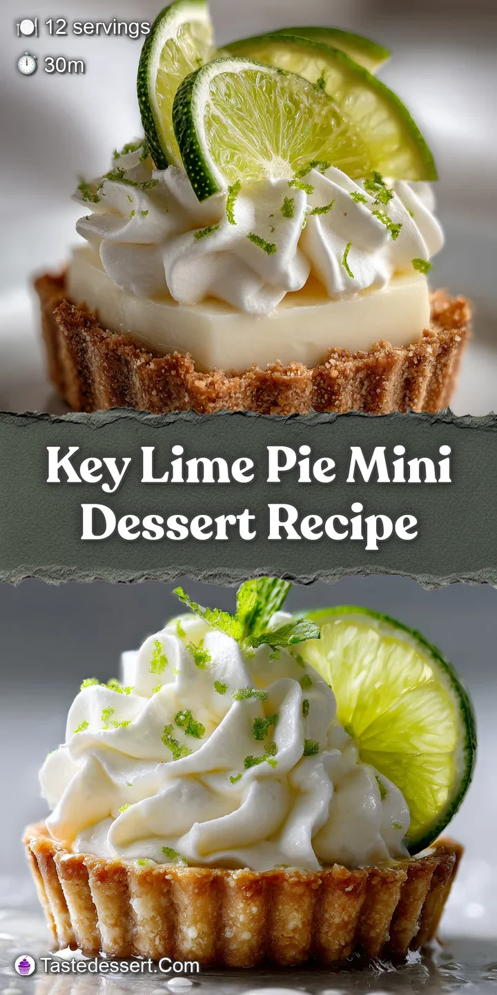 Close-up of a key lime pie revealing the creamy, pale yellow filling and a buttery, golden-brown graham cracker crust. Tan...