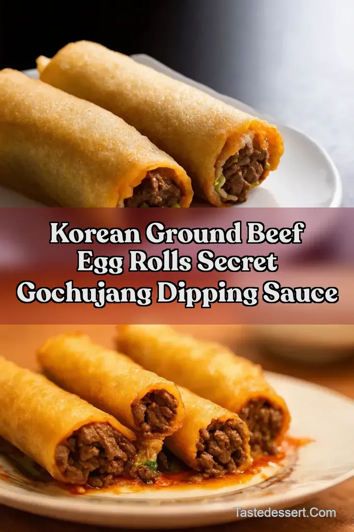 Korean Ground Beef Egg Rolls Secret Gochujang Dipping Sauce
