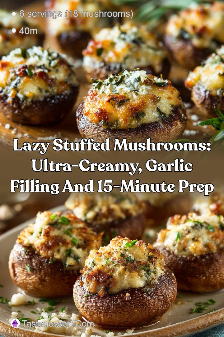 Lazy Stuffed Mushrooms: Ultra-Creamy Garlic Filling and 15-Minute Prep