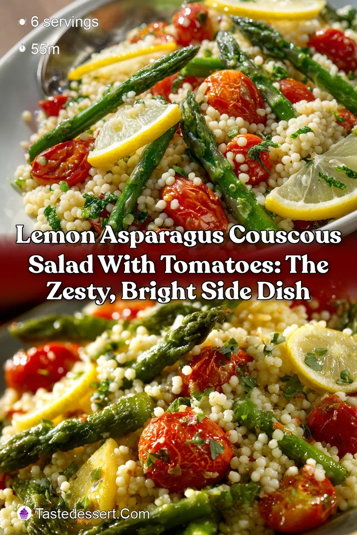 Lemon Asparagus Couscous Salad with Tomatoes: The Zesty Bright Side Dish