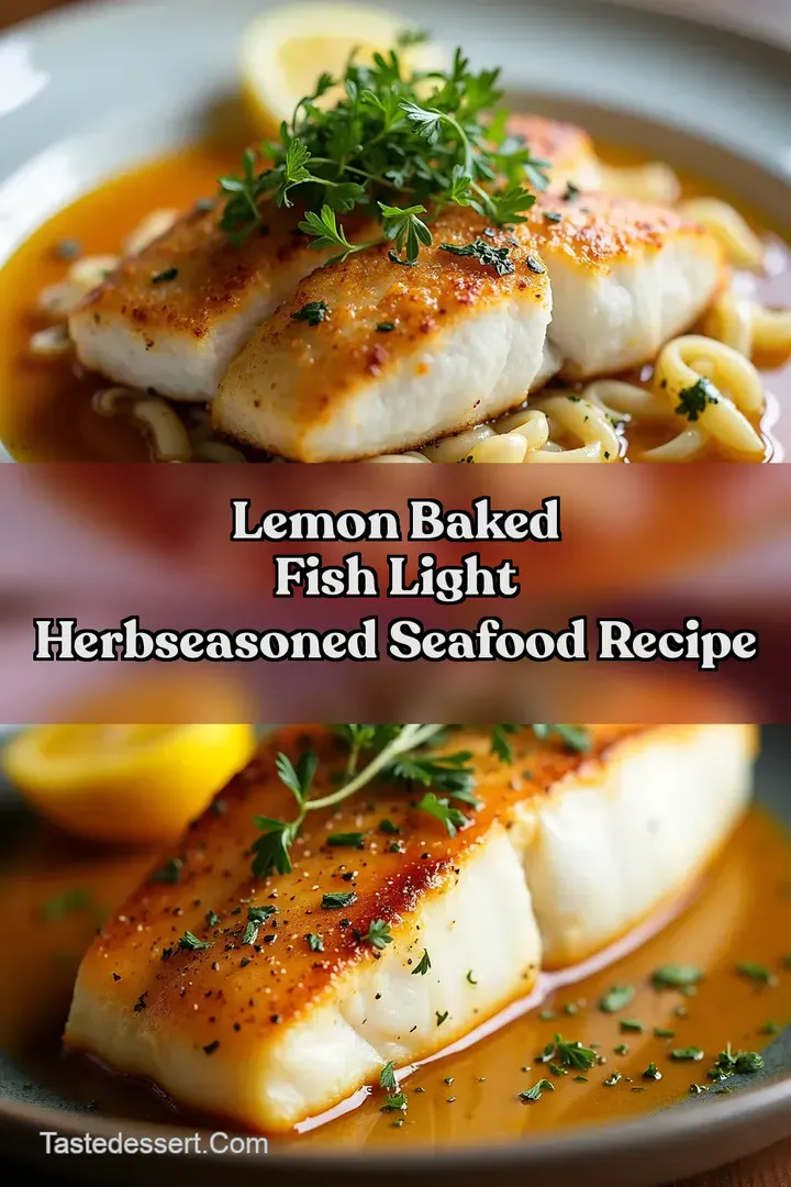 Lemon Baked Fish Light HerbSeasoned Seafood Recipe