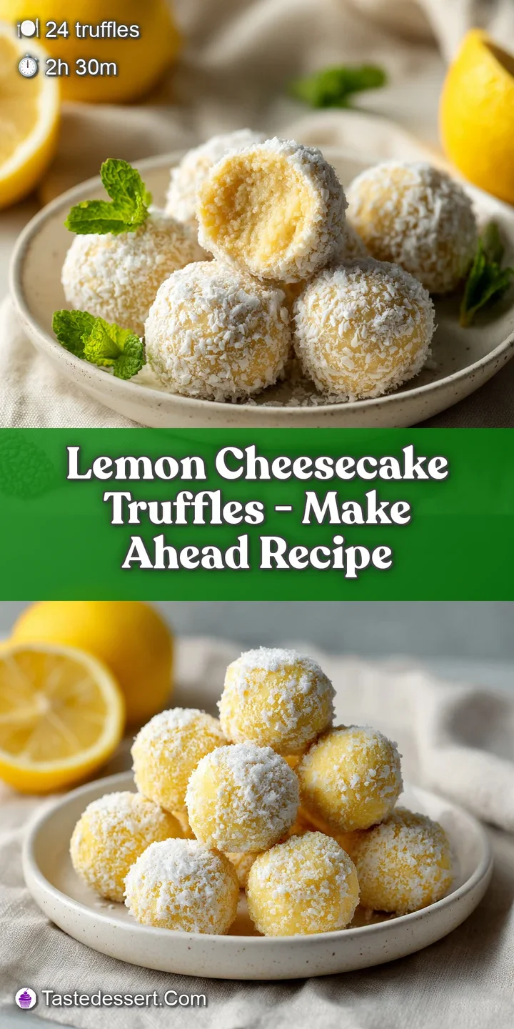 Close-up of a lemon cheesecake truffle revealing its smooth, creamy interior and a delicate dusting of powdered sugar &ndash; pu...