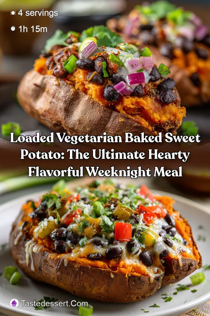 Loaded Vegetarian Baked Sweet Potato: The Ultimate Hearty Flavorful Weeknight Meal