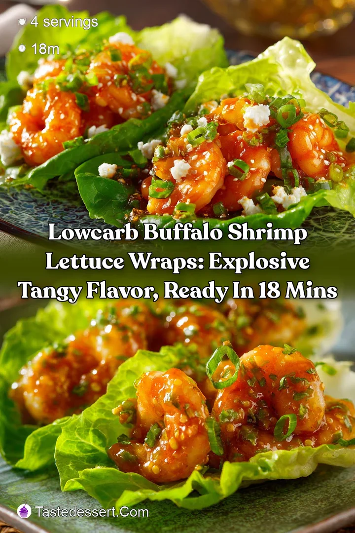 LowCarb Buffalo Shrimp Lettuce Wraps: Explosive Tangy Flavor Ready in 18 Mins