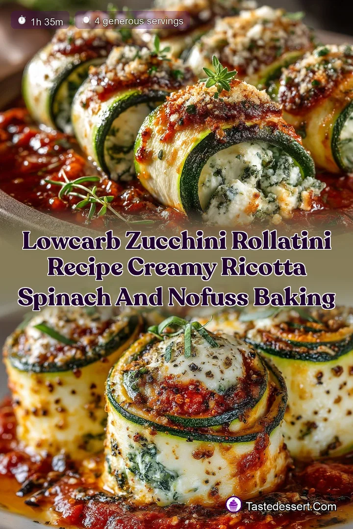LowCarb Zucchini Rollatini Recipe Creamy Ricotta Spinach and NoFuss Baking