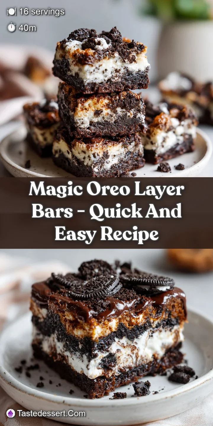 Close-up: Dark chocolate Oreo pieces studded throughout creamy, golden condensed milk bars. Hints of fudge and a soft, del...