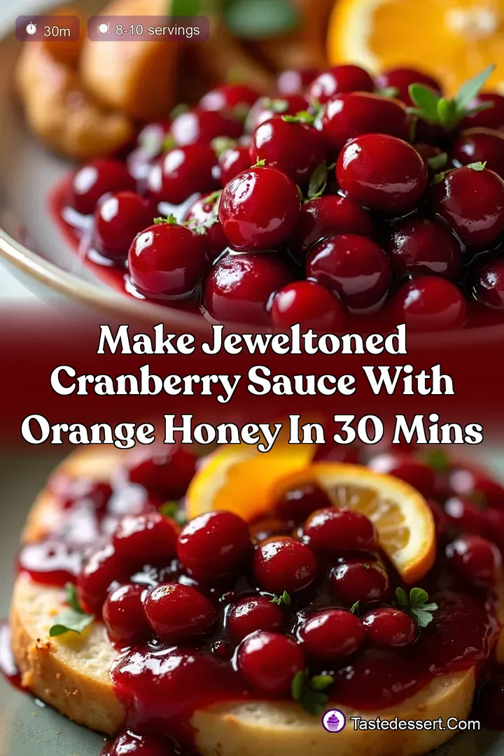 Make JewelToned Cranberry Sauce with Orange Honey in 30 Mins