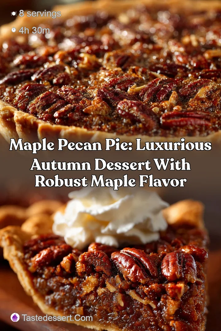 Maple Pecan Pie: Luxurious Autumn Dessert with Robust Maple Flavor
