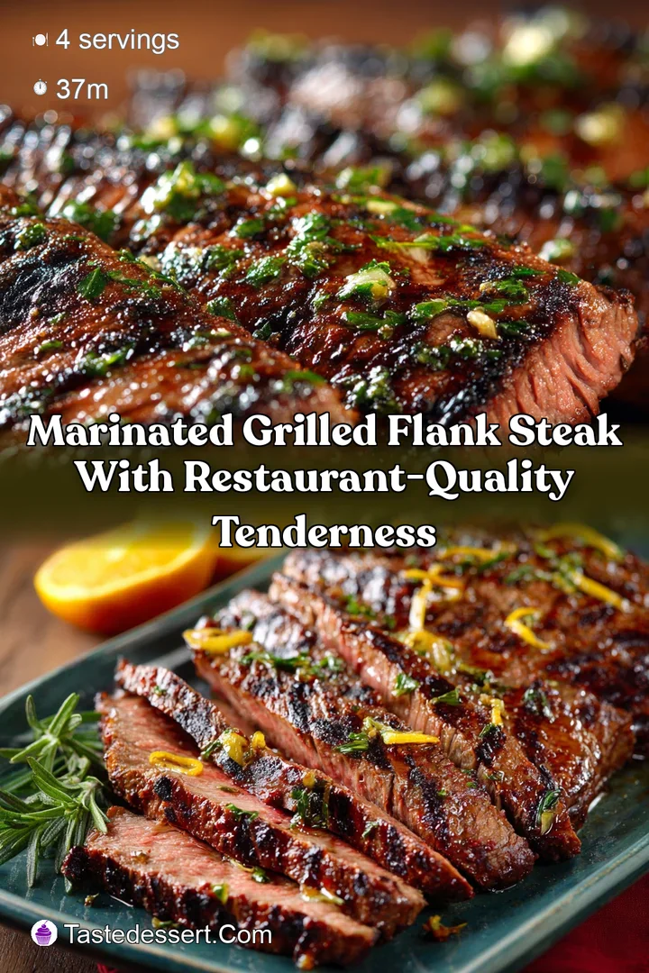 Marinated Grilled Flank Steak with Restaurant-Quality Tenderness