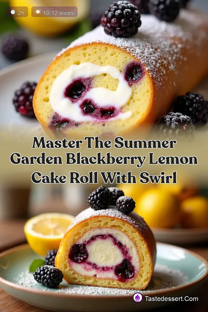 Master the Summer Garden Blackberry Lemon Cake Roll with Swirl