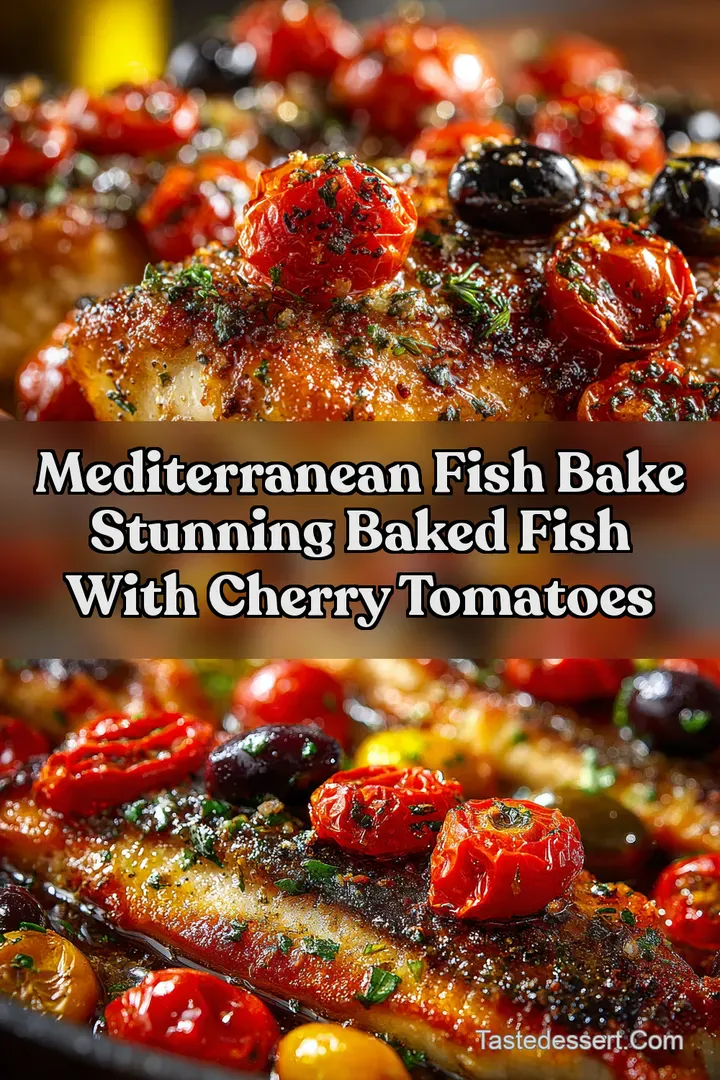 Mediterranean Fish Bake Stunning Baked Fish with Cherry Tomatoes