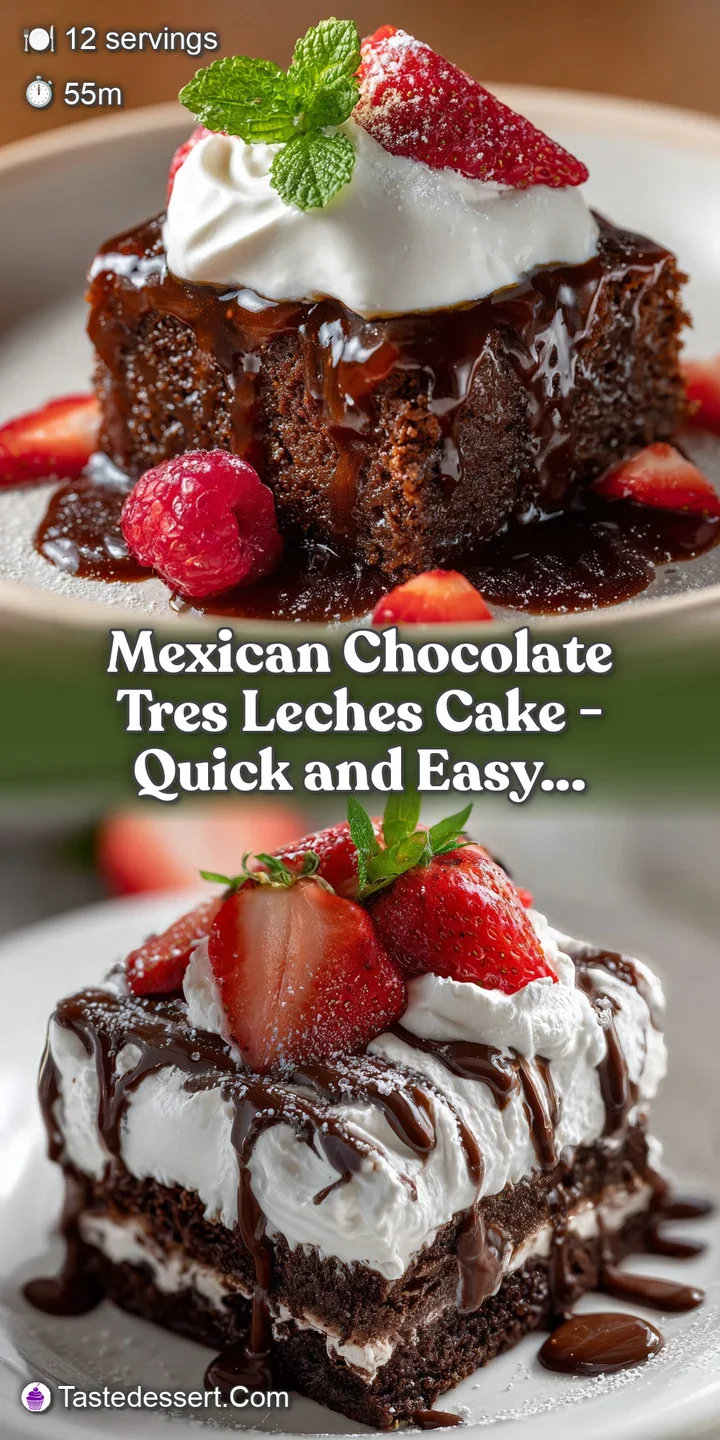 Close-up of rich, dark chocolate cake with a creamy, milk-soaked texture. Cocoa powder softly sprinkled on top adds flavor.