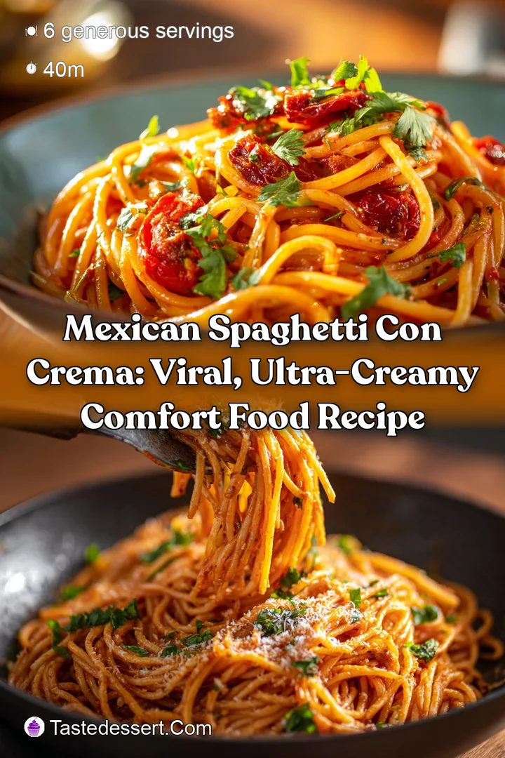 Mexican Spaghetti con Crema: Viral Ultra-Creamy Comfort Food Recipe