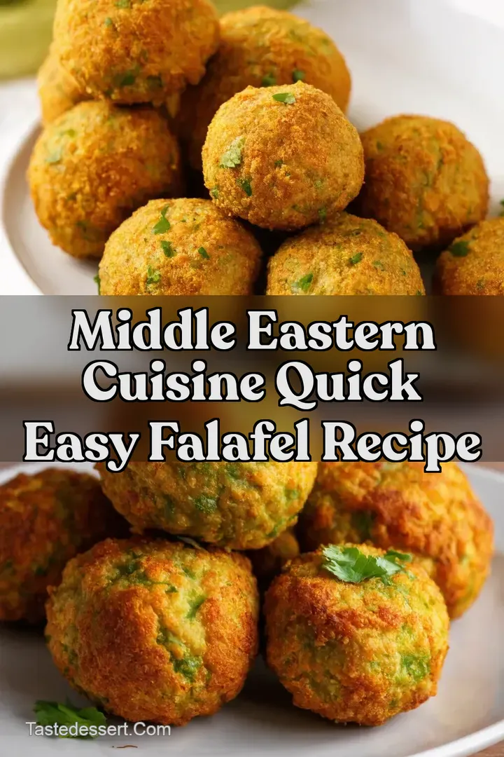Middle Eastern Cuisine Quick Easy Falafel Recipe : PIN FOR LATER Middle Eastern Cuisine Quick Easy Falafel Recipe